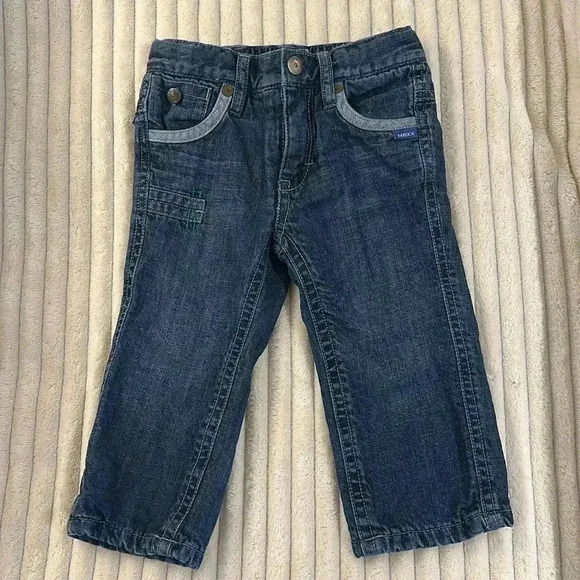 Mexx - soft cotton  denim style pull on pants. Size 9-12 months - Picture 1 of 7